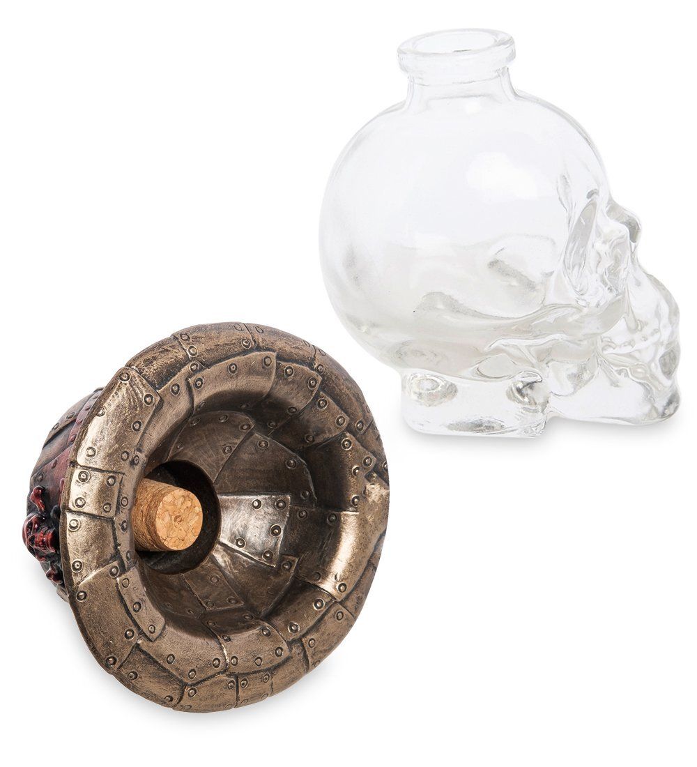 Veronese WS-1031 Флакон «Шляпа в стиле Стимпанк на стеклянном черепе»