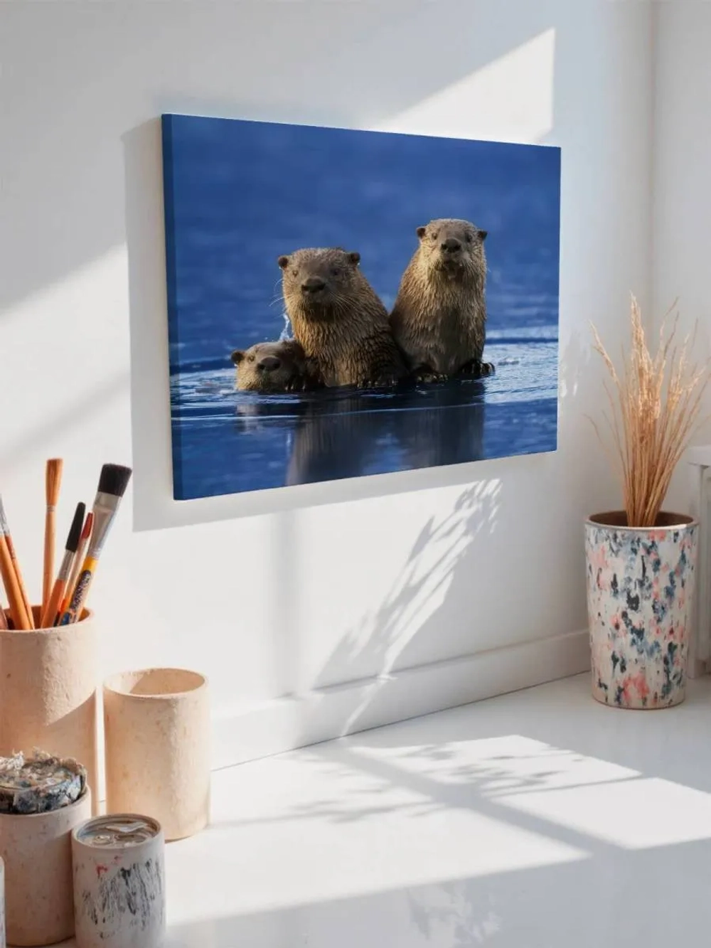 Картина на стену 40 X 50 Выдры