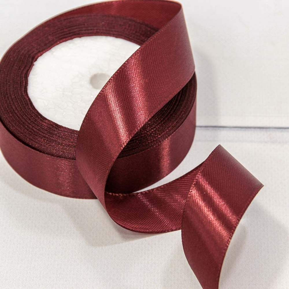 Лента Атласная 2см х 28м Сатин (Бордовый)