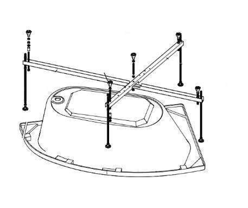 Каркас для асимметричных ванн Тритон Кайли/Изабель/Николь/София