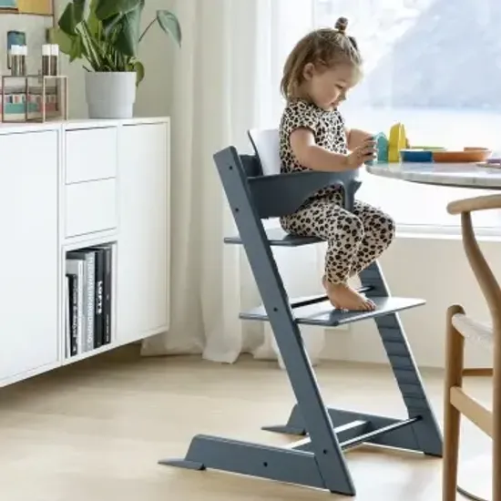 Стульчик для кормления STOKKE Tripp Trapp комплект 4 в 1 (Fjord Blue)