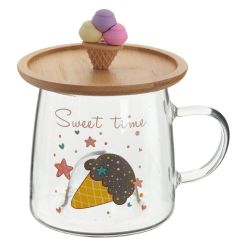 GAEM Кружка с крышкой-подставкой,, 350 мл, L11 W9 H11,5 см, 4в.