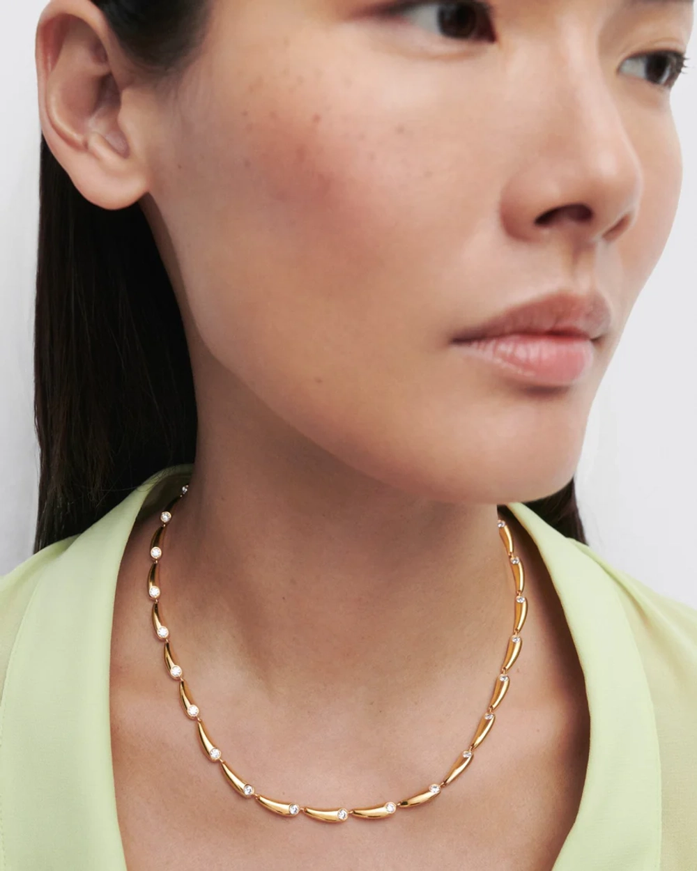 Колье Caramelle серебро 925 пробы покрытое золотом