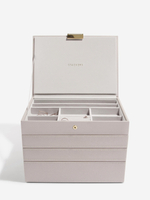 Органайзер для украшений и часов Stackers Classic Jewellery Box, 4 секции - Burgundy (Burgundy / бордовый / Burgundy / 600 / 700 / Органайзер-косметичка с крышкой)