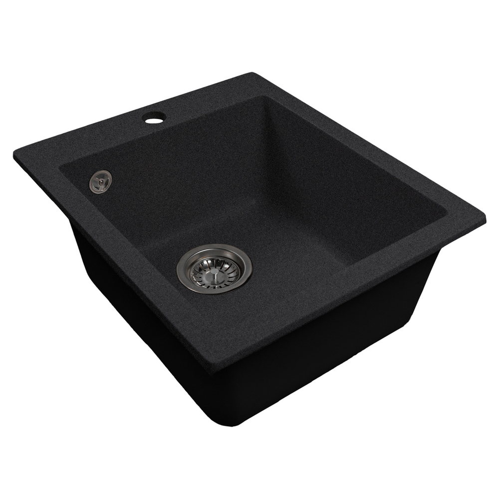 Мойка ML-GMS118 СТАНДАРТ прямоугольная, черный (308), 492*417*190мм