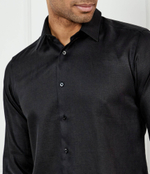 Льняная рубашка Karl Lagerfeld - черный(605000 552667)