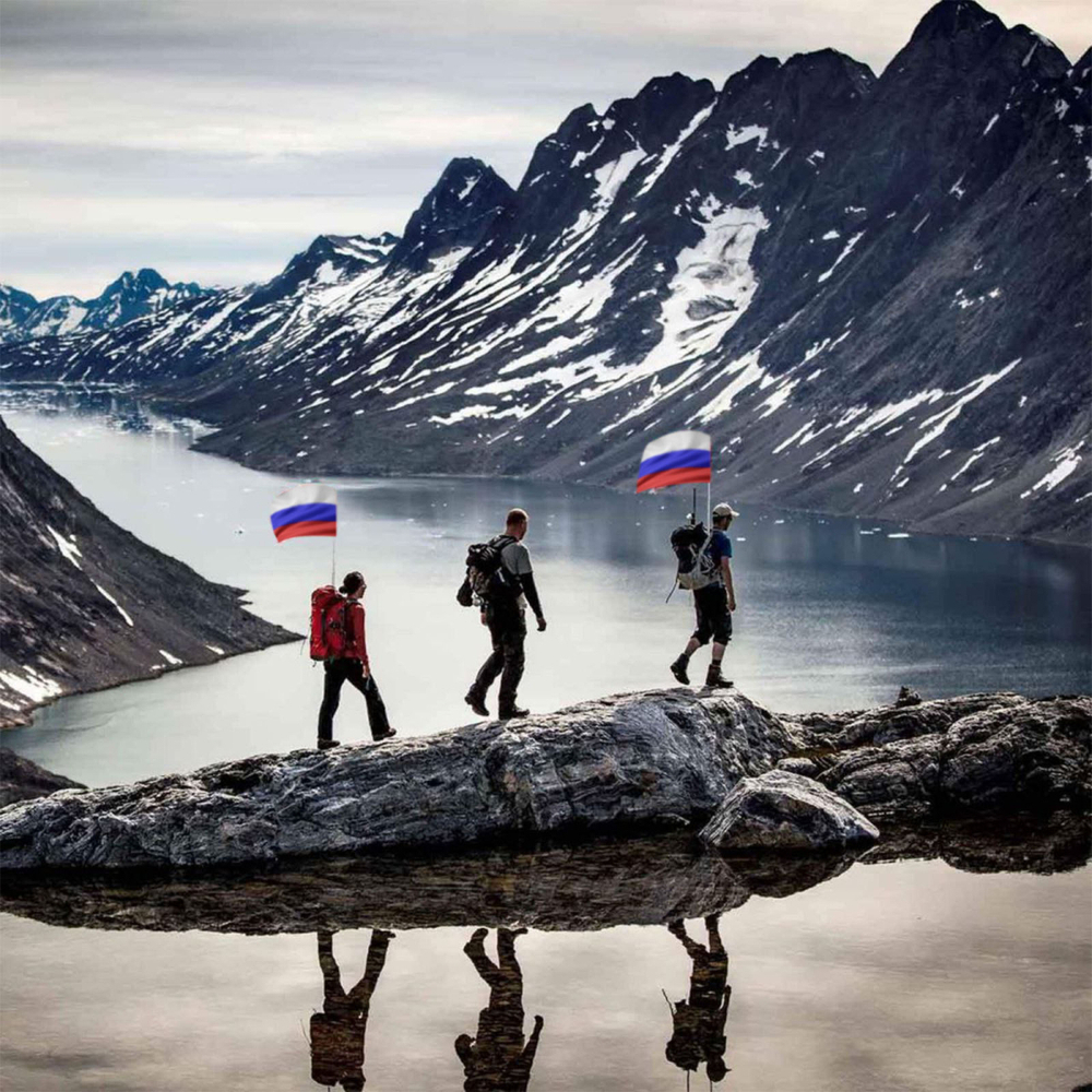 Телескопический ручной флагшток 3 м.