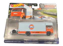 Hot Wheels Premium Car Culture Team Transport Porsche 917 LH + Fleet Flyer (Gulf) (2022)