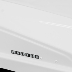 Автобокс на крышу автомобиля "Winner585" двусторонее открывание (белый глянцевый) / Евродеталь
