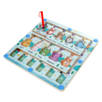 Развивающая игрушка деревянная Лабиринт магнитный с шариками животные, коробка C-41757