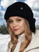 Шапка ушанка зимняя вязаная на флисе