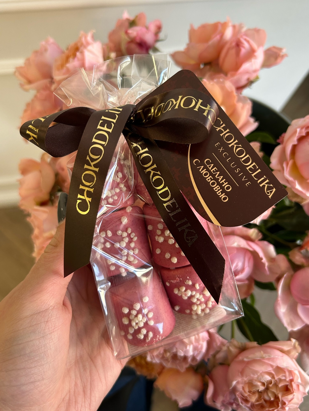 Воздушный зефир в малиновой глазури