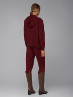 Женский трикотажный костюм-тройка бордовый с молнией