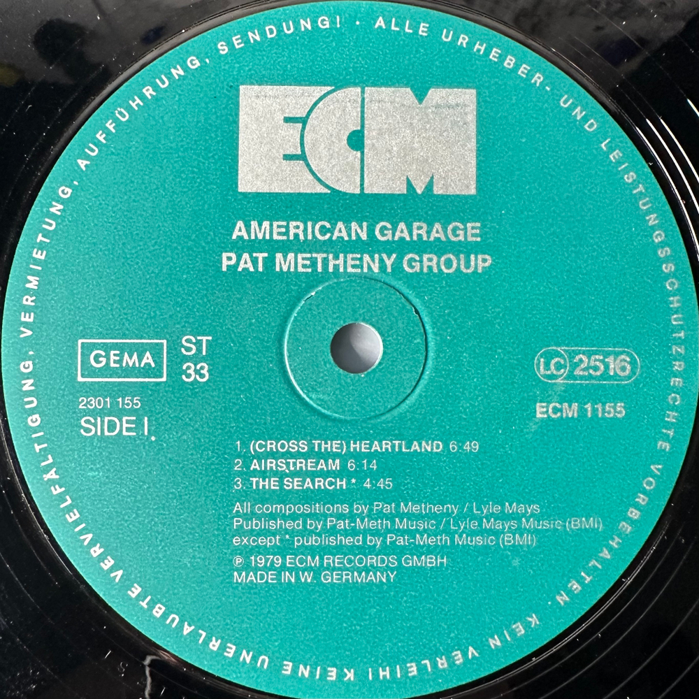 Pat Metheny Group ‎– American Garage (Германия 1979г.)