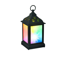 Фонарь со светодиодной гирляндой внутри на батарейке ULD-L1122-010-DTB-RGB-3D BLACK TM Uniel.