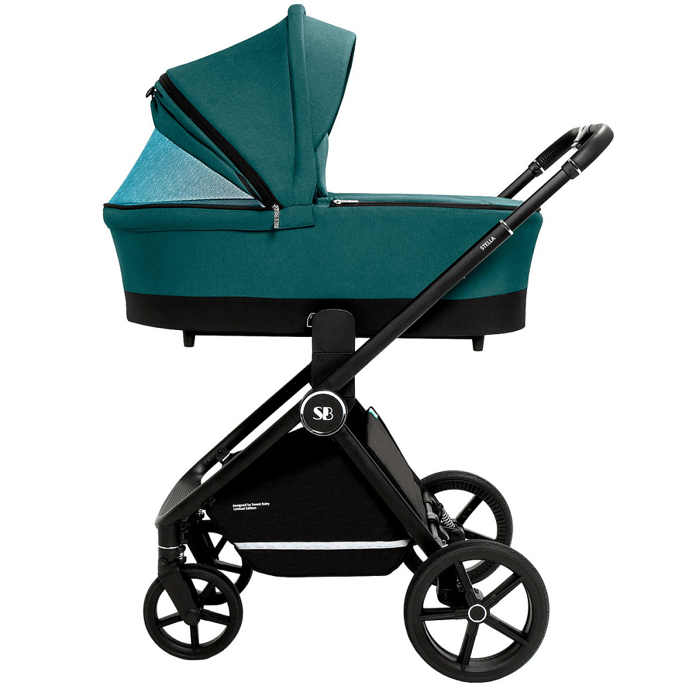 Коляска 3 в 1 Sweet Baby Stella + автокресло Premier Black Green