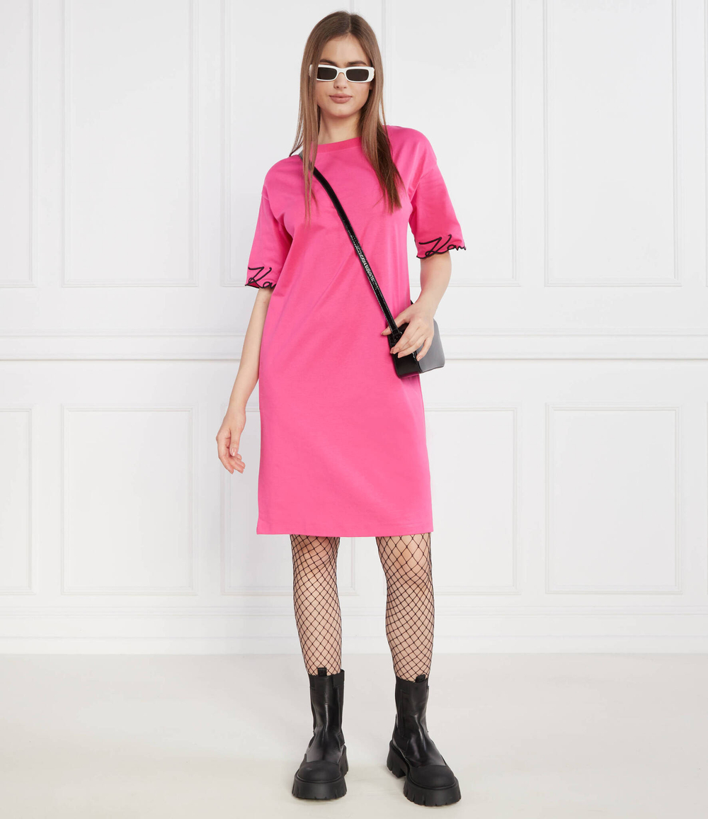 Платье karl signature slv hem Karl Lagerfeld - розовый(235W1357)