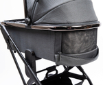 Детская коляска Peppy Tecla 3 в 1 с автокреслом First black Shadow Antrazit Chrome Edition (Графитовый)