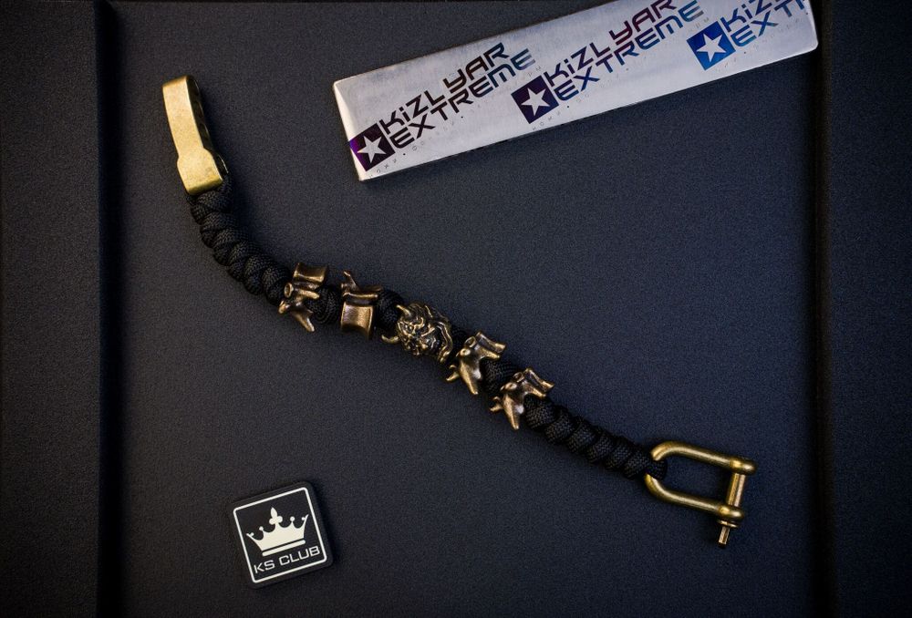 3.A. Винтажный Браслет ОНИ позвонки черный