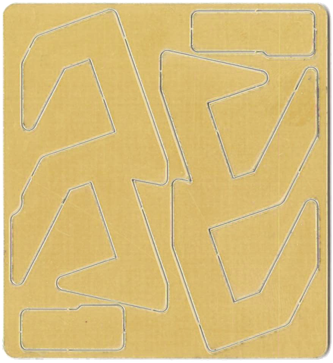 Набор логотипных вставок для подсумка Alpha-X , золотой