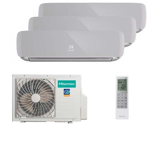 Мультисплит система на 3 комнаты Hisense AMS-09UW4RVETG00(S) x 3 / AMW3-24U4RJC
