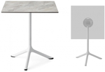 Стол ламинированный обеденный складной Scab Design Tripe Folding, белый, каменный