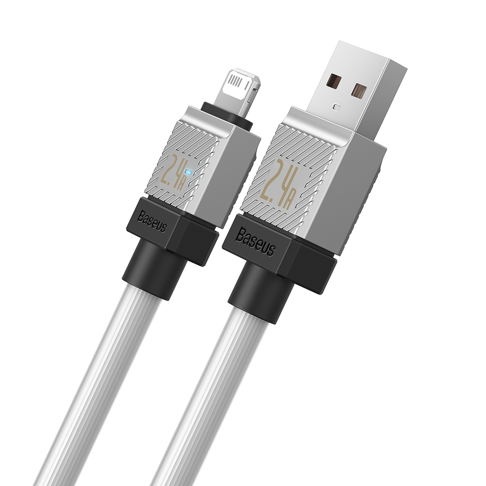 USB-A - Lightning Кабель Baseus CoolPlay Charging+Data 2.4A 1m - White