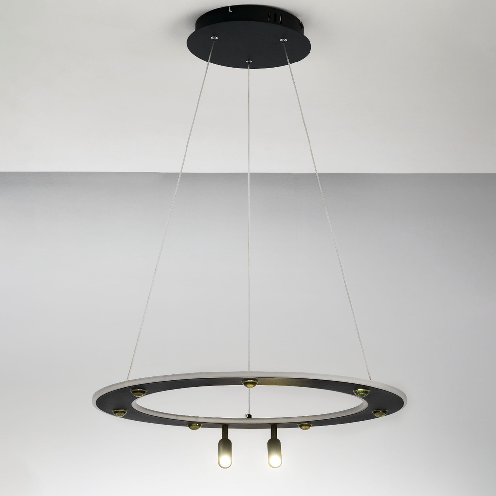 740467 Люстра DIVE LED 90W 4900LM G ЧЕРНЫЙ 3000-6000К