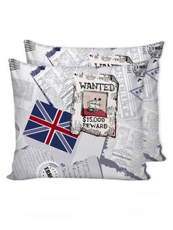 Постельное белье Сказка "WANTED/WANTED (компаньон)" 2-спальный Наволочка 70х70 см 2 шт Простынь 240х215 см Пододеяльник 175х215 см, поплин