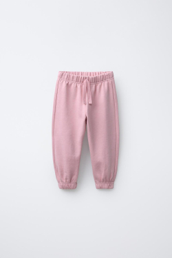 ZARA БРЮКИ-ДЖОГГЕРЫ С КАРМАНОМ-СЕРДЦЕМ, РОЗОВЫЙ