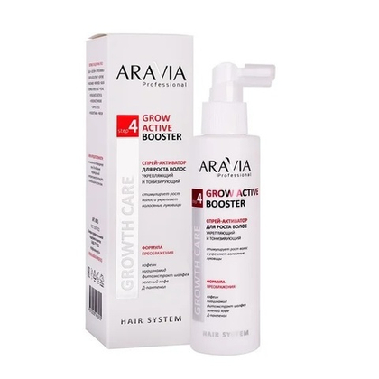 Укрепляющий и тонизирующий спрей-активатор для роста волос Aravia Professional Grow Active Booster 150мл
