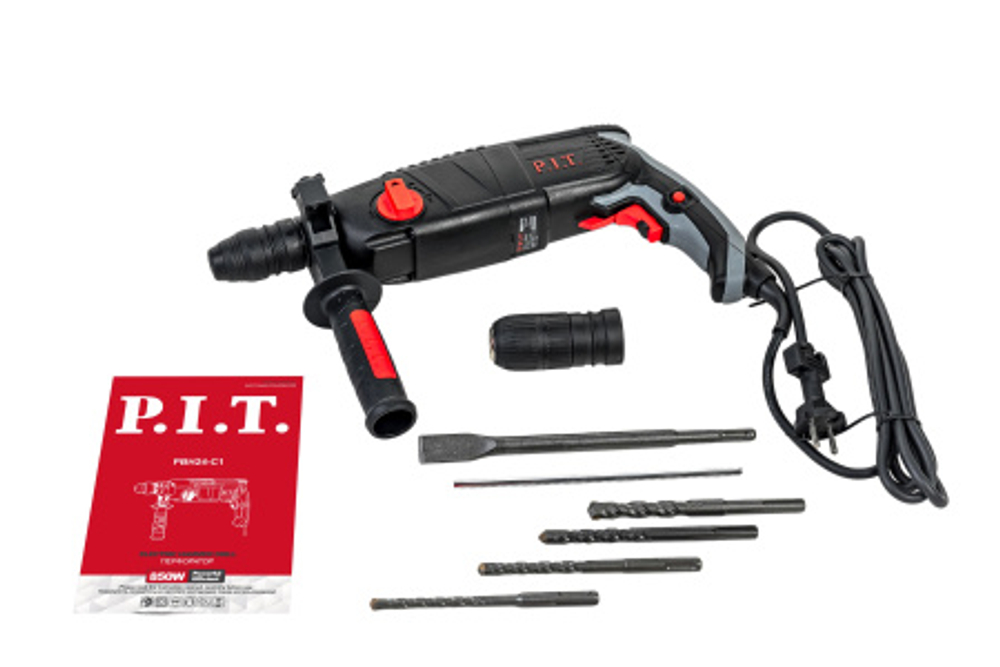 Перфоратор SDS-Plus электрич. P.I.T. РВН24-С1 МАСТЕР (горизонт, 850Вт, 2,8Дж, Зреж, Ø24мм, 0-1100)
