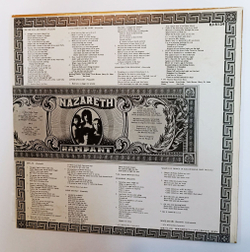 Винтажная виниловая пластинка LP Nazareth Rampant (Japan 1974) (No Obi)