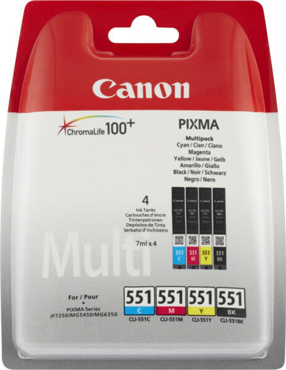 Картридж струйный Multi Pac 4 шт Canon CLI-551 6508B006