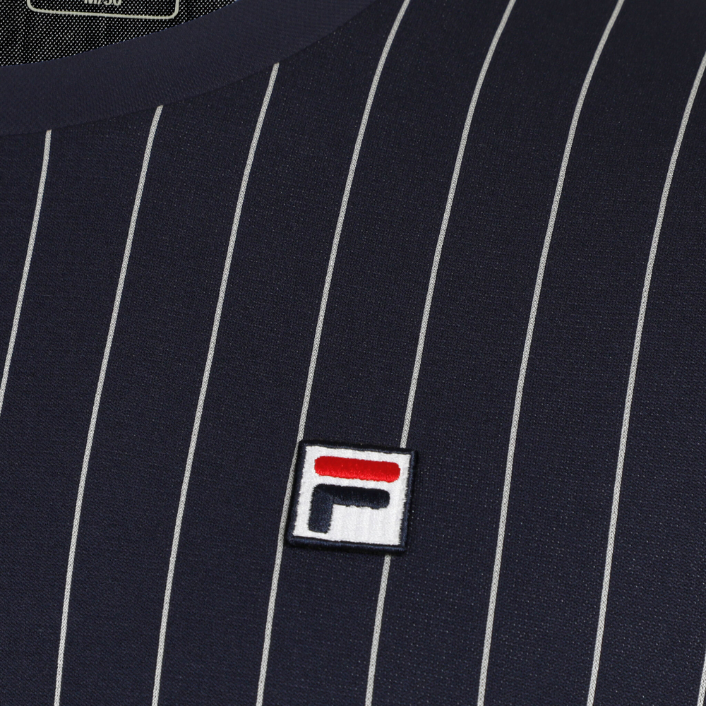 Мужское теннисное поло Fila Stripes T-Shirt Men - Dark Blue, White