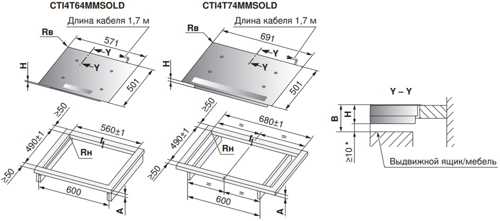 Индукционные варочные панели CookTop V4000 I604 CTI4T64MMSOLD