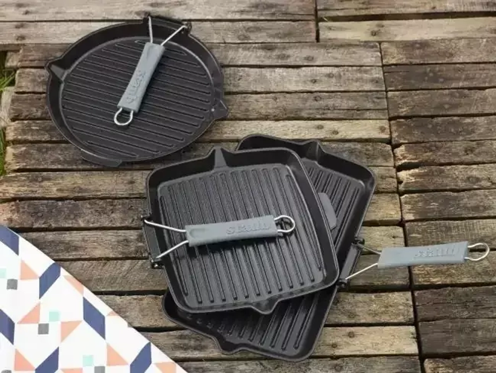 STAUB - Сковорода-гриль складная чугунная 34х21см черная / артикул   40509-343-0  / GTIN 3272342022232