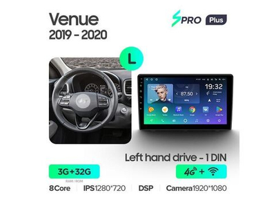 Магнитола Teyes SPRO Plus 3-32 Hyundai Venue 2019 — 2020 9.0" 1DIN