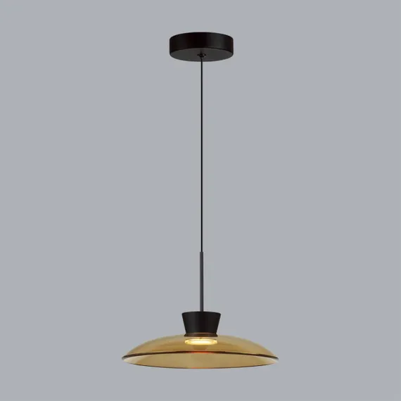 5055/9LA L-VISION ODL24 457 черный/янтарный/металл/стекло Подвес LED 9W 3000К SAUCER