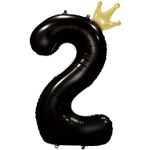 Шар фольгированный Цифра 2 115 см (Черный)