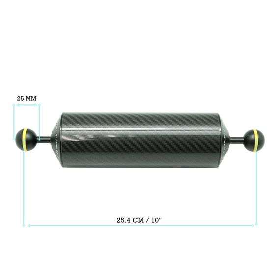 Штанга карбоновая Sea Frogs 10"/25.4 cm D-60 mm поплавок шар & шар