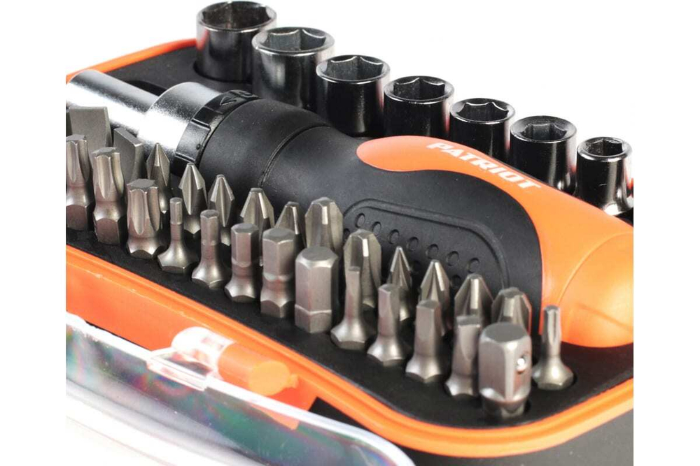 Отвертка-трещотка с битами и торцевыми головками PATRIOT SPS-46 46 предметов Patriot (1165) 350003304