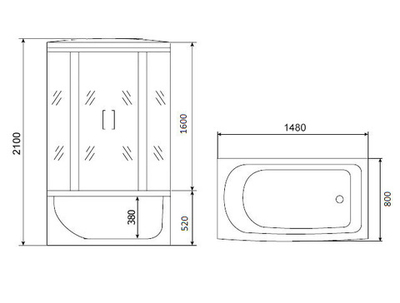 Душевая кабина Timo TE-0750