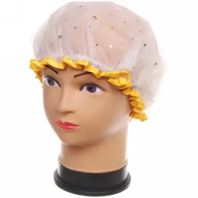 Шапочка для душа «Ультрамарин - Aqua star», микс 6 цветов, d-24 см (двухслойная, с мягкой резинкой)