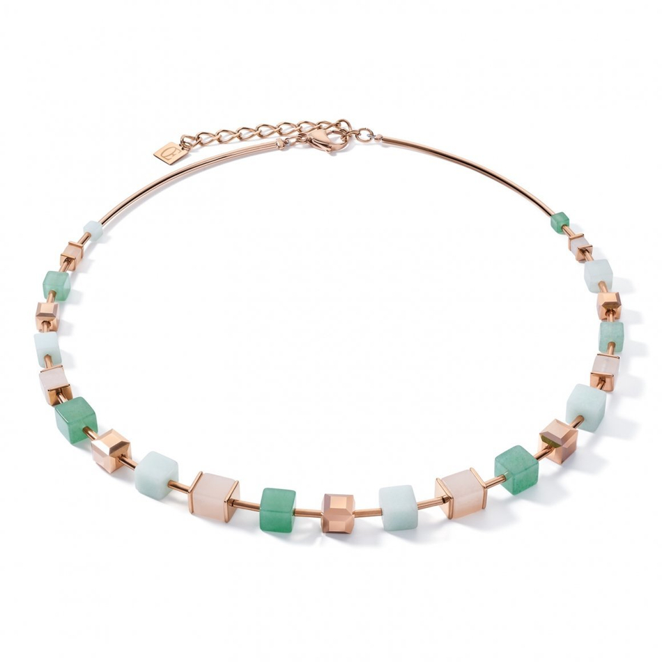 Колье Coeur de Lion Green Beige 5059/10-0510 цвет белый, зеленый