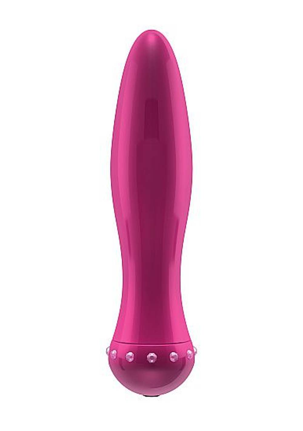 Вибратор-торпеда с кристалликами The Gem Pink - 16,6 см. (Цвет: розовый)