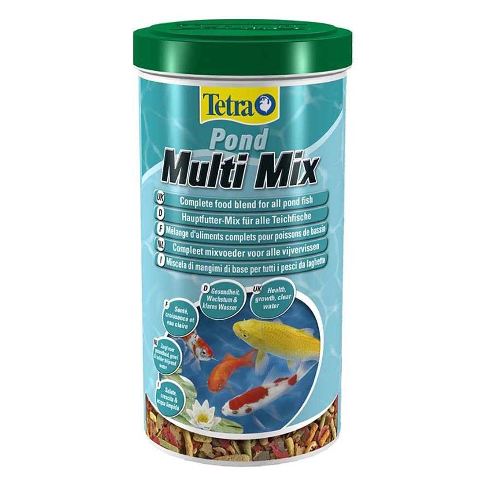 Tetra Pond MultiMix 1 л - корм для прудовых рыб (гранулы, хлопья, таблетки, гаммарус)