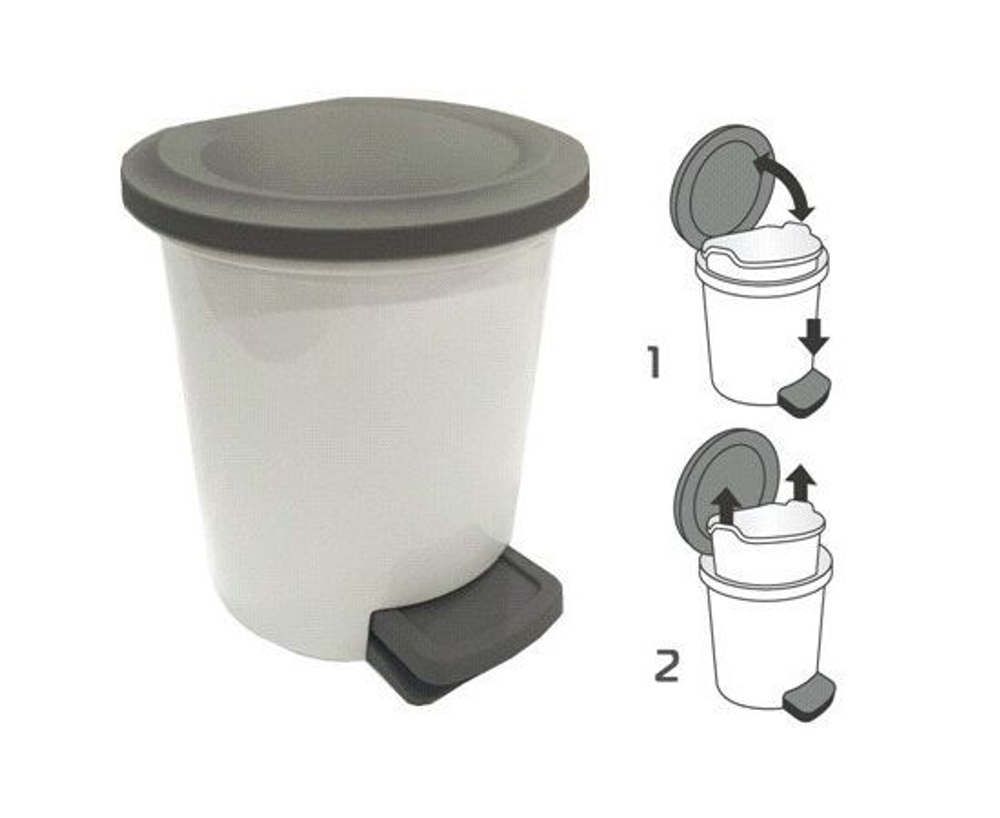 Контейнер для мусора Svip Ориджинал с педалью полипропилен 6л