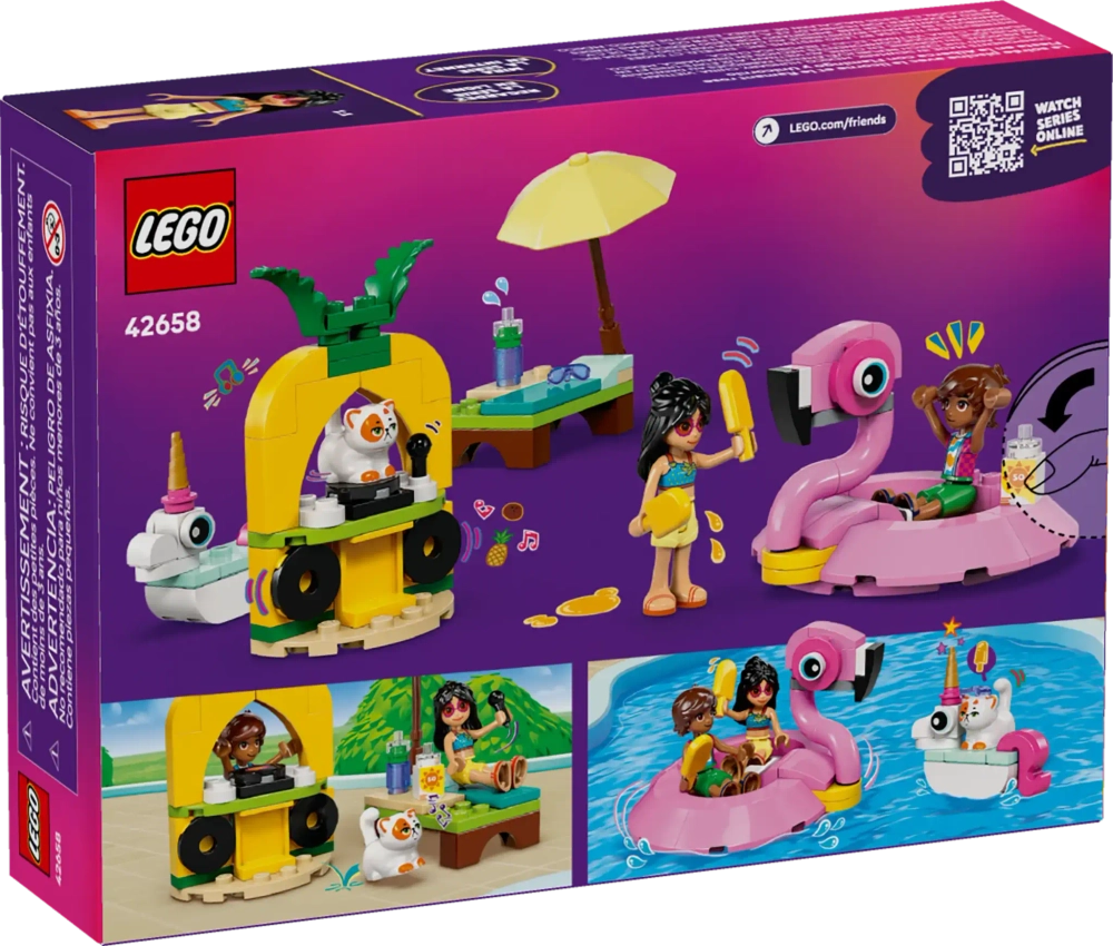 Конструктор LEGO Friends 42658 Вечеринка у бассейна с Единорогом и Фламинго