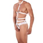 Мужские трусы тонги белые Pikante DECIDED THONG 034401